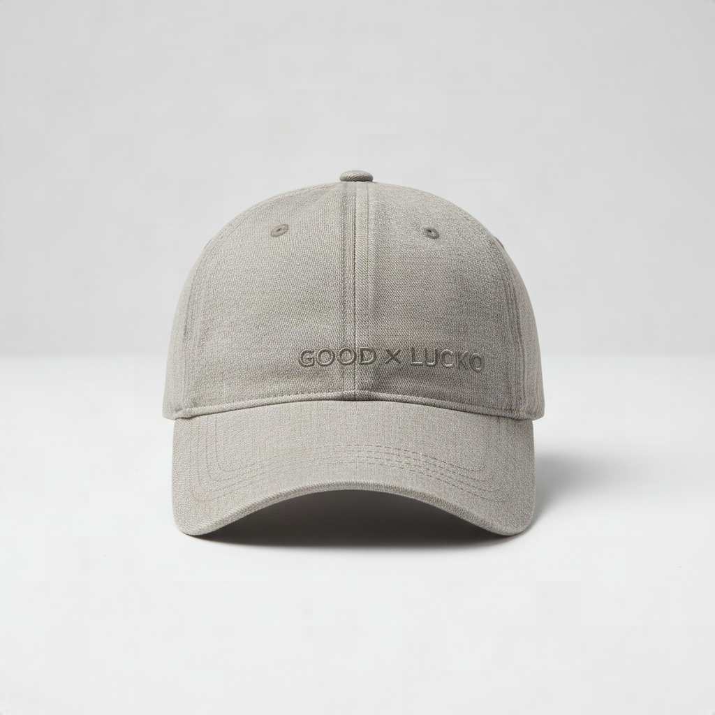 Casquette gris chiné, vue de face