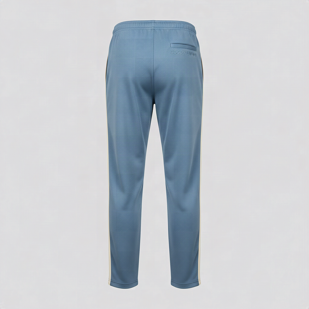 Pantalon de survêtement bleu pierre, vue de dos