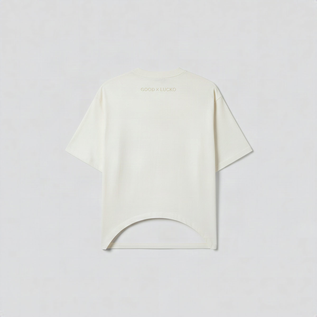 T-shirt blanc os, vue de dos